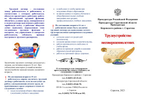 Трудоустройство несовершеннолетних Трудоустройство несовершеннолетних.